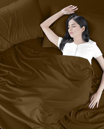 Utopia Bedding King Bed Sheets Set - 4 Piece Bedding - Brushed Microfiber - Shrinkage and Fade Resistant - Easy Care (King, Mocha) - LeafyLoom