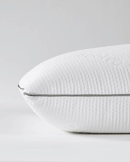 Saatva Graphite Memory Foam Pillow - Cooling Comfort & Contouring Support Ideal for Side Sleepers - Removable & Machine-Washable Cotton Knit Cover - King (34"x16") 1 Pack - LeafyLoom