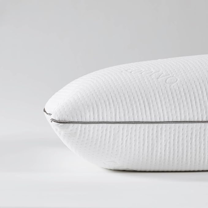 Saatva Graphite Memory Foam Pillow - Cooling Comfort & Contouring Support Ideal for Side Sleepers - Removable & Machine-Washable Cotton Knit Cover - King (34"x16") 1 Pack - LeafyLoom