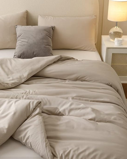 ROSGONIA California King Comforter Set Oatmeal, 3pcs Bedding (1 Boho Cal King Comforter & 2 Pillowcases), All Season Bedspread Blanket Quilt - LeafyLoom