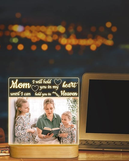 Attivolife Gift for Mother - Acrylic Photo Frame with Warm Color LED Light, Desk Display 4x6 Picture, Best Present for Mom Birthday Mother's Day Valentine Day - LeafyLoom