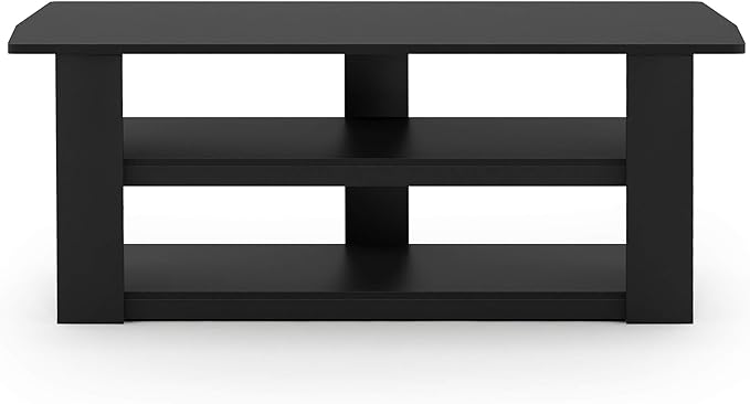Furinno Parsons 42-in TV Entertainment Center, Standard 42.1"(W) x16.5(H) x13.4(D), Black - LeafyLoom
