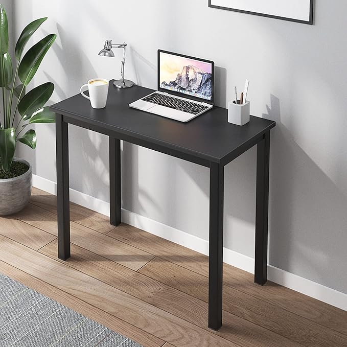 sogesfurniture 31.5 inches Office Desk Computer Desk Gaming Desk Computer Table Sturdy Writing Workstation for Home Office, Black - LeafyLoom