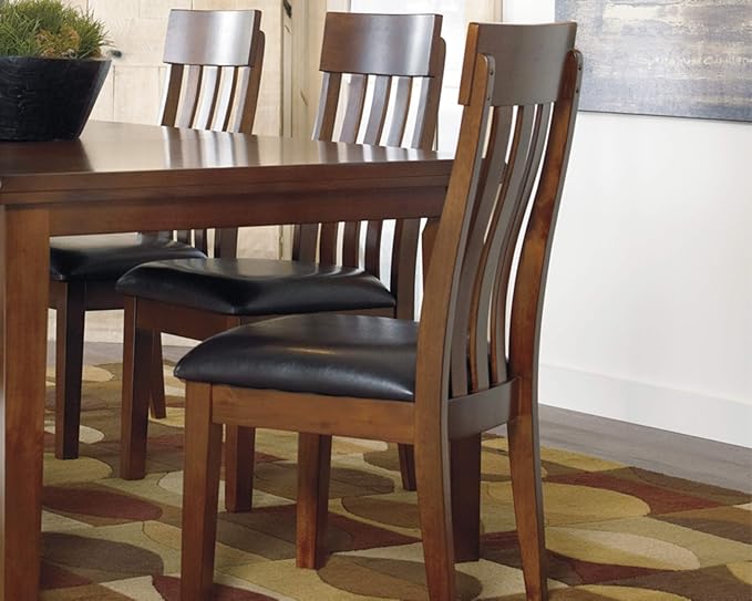 Signature Design by Ashley Ralene Rake Back 19" Dining Room Chair 2 Count, Medium Brown - LeafyLoom