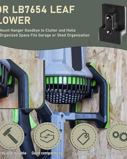 DECKMAN Wall Mount Hanger for Ego Leaf Blower 765 CFM Wall Mount, LB7654 Leaf Blower, Hook/Holder Say Goodbye to Clutter and Hello to an Organized Space Fits Garage or Shed Organization - LeafyLoom
