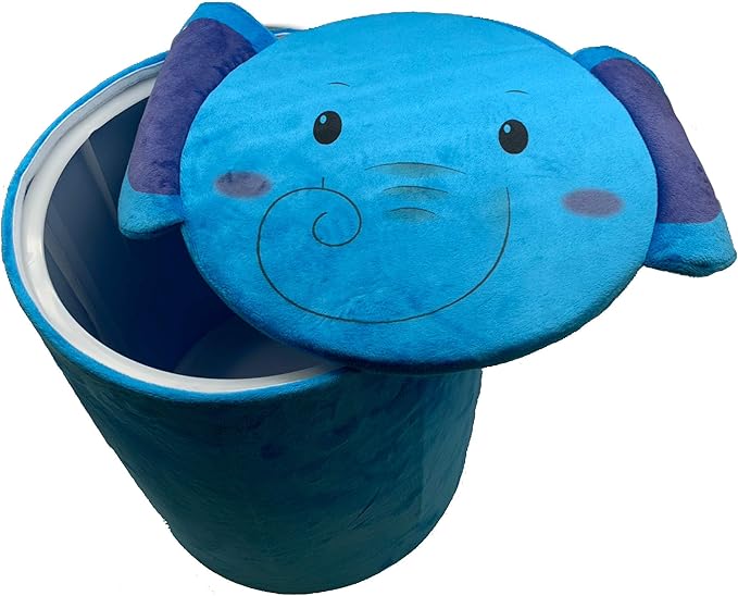 Storl Organizer Storage Stool for Toy and Cloth and Kids Stool (Elephant, 12Wx13H) - LeafyLoom