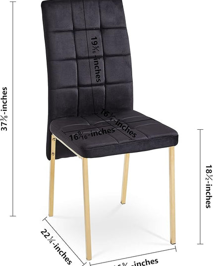 NicBex Haerin-SD-00337-LWJ Dining Chairs, 20.3"x16.1"x36.2", Black - LeafyLoom
