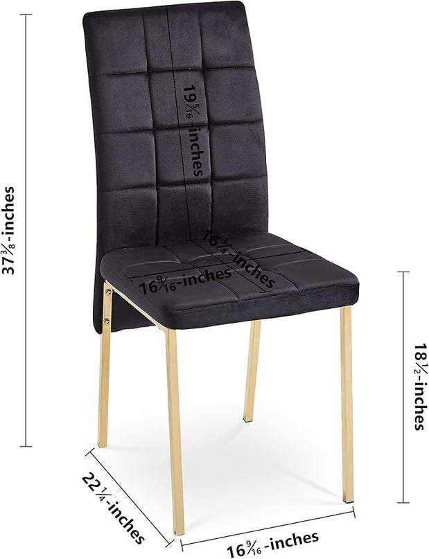 NicBex Haerin-SD-00337-LWJ Dining Chairs, 20.3"x16.1"x36.2", Black - LeafyLoom