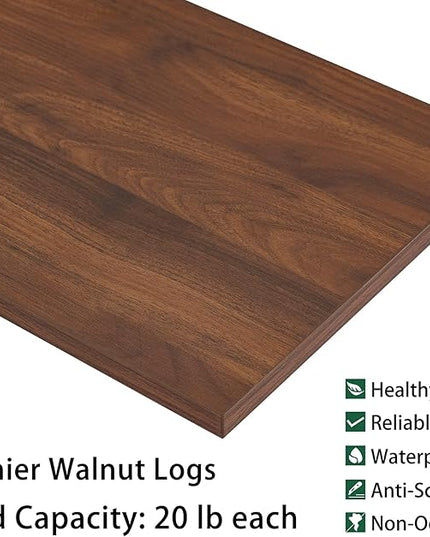 3 Tier Bookshelf, Bookcase Shelf Storage Organizer, Modern Book Shelf for Bedroom, Living Room and Home Office, Wood & Metal (Rustic Walnut) - LeafyLoom
