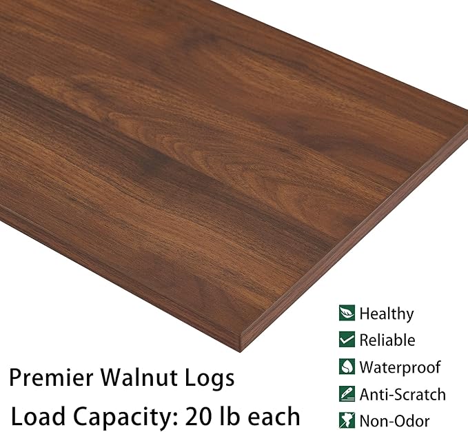 3 Tier Bookshelf, Bookcase Shelf Storage Organizer, Modern Book Shelf for Bedroom, Living Room and Home Office, Wood & Metal (Rustic Walnut) - LeafyLoom