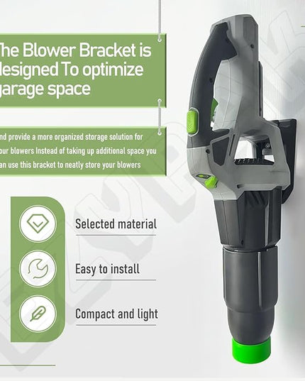 Blower Mounting Bracket for EGO 530, 615, 650, LB5300 Leaf Blower, with Blower Battery Bracket - Black - LeafyLoom