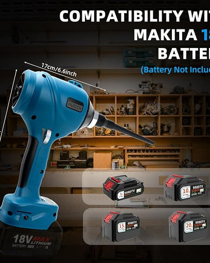 Cordless Dust Blower for Makita 18V Battery, Brushless Handheld Air Blower Compressed Air Duster 447 MPH for Garages Workshop Sawmill Room Home Cleaning(Battery Not Included) - LeafyLoom