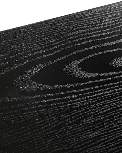 FurnitureR Computer 47.2 inch Rustic Student Laptop Writing Storage Shelves Space Saving, Simple Style PC Home Office Desk, L47.2 x W18.9 x H29.1, Black,Brown - LeafyLoom