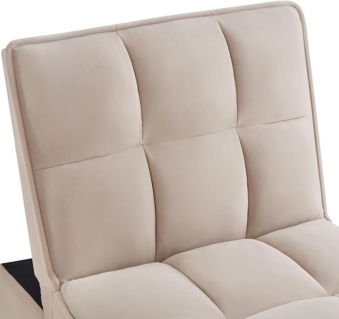 4 in 1 Convertible Sleeper Chair Bed-25" Recliner Pull Out Sofa Bed, Small Futon Couch, Lazy Single Armchair for Temperory Sleeping Gaming Office Napping, Chaise Lounge Sofa for Living Room Bedroom - LeafyLoom