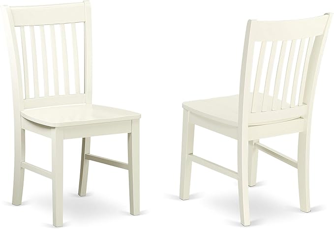 East West Furniture Antique 5 Piece Dinette Set for 4 Includes a Round Kitchen Table with Pedestal and 4 Dining Room Chairs, 36x36 Inch, Linen White - LeafyLoom
