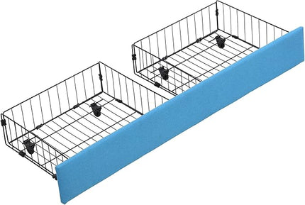 Queen Size Lift Up Storage Bed Platform Bed with 2 Drawers,Upholstered Platform Bed with Headboard and Wood Slats Support, Queen Size Bedframe with Hydraulic Storage System, Easy Assembly - LeafyLoom