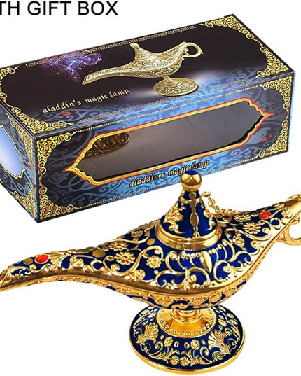 Vintage Legend Aladdin Lamp Magic Genie Wishing Light,Collectable Rare Classic Arabian Costume Props Lamp Tabletop Decor Crafts for Home/Wedding Decoration&Gift for Party - LeafyLoom