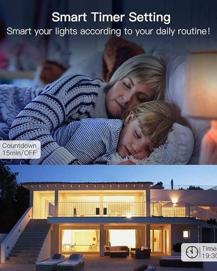 TREATLIFE Smart Light Bulbs, 2.4GHz WiFi LED Light Bulb, Dimmable Smart Bulb Compatible with Alexa, Google Home, SmartThings, UL Certified Warm White& Cool White(2700K-6500K), 800LM, E26, A19, 9W TREATLIFE