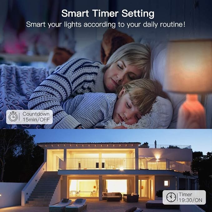 TREATLIFE Smart Light Bulbs, 2.4GHz WiFi LED Light Bulb, Dimmable Smart Bulb Compatible with Alexa, Google Home, SmartThings, UL Certified Warm White& Cool White(2700K-6500K), 800LM, E26, A19, 9W TREATLIFE