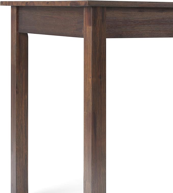 SIMPLIHOME Monroe SOLID WOOD Rustic 60 inch Home Office Desk, Writing Table, Workstation, Study Table Furniture in Distressed Charcoal Brown - LeafyLoom
