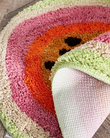 Passion Fruit Shaped Rug Fruits Bath Mat Area Rug Non-Slip Bathroom Door Mat for Bedroom Bathroom Kitchen Cartoon Area Rug for Bathroom Soft Bathmat Home Decor (18.5x25.6in) - LeafyLoom