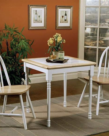 COASTER Hesperia Windsor Dining Side Chairs Natural Brown and White (Set of 4) - LeafyLoom