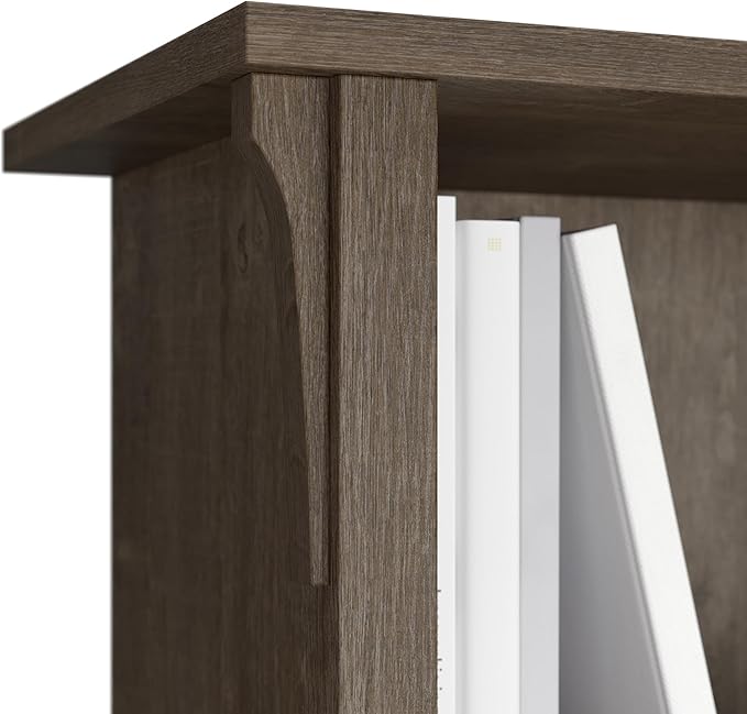 Bush Furniture BSH24462958 Salinas 6-Shelf 30-Inch H Cube Bookcase, Ash Brown - LeafyLoom