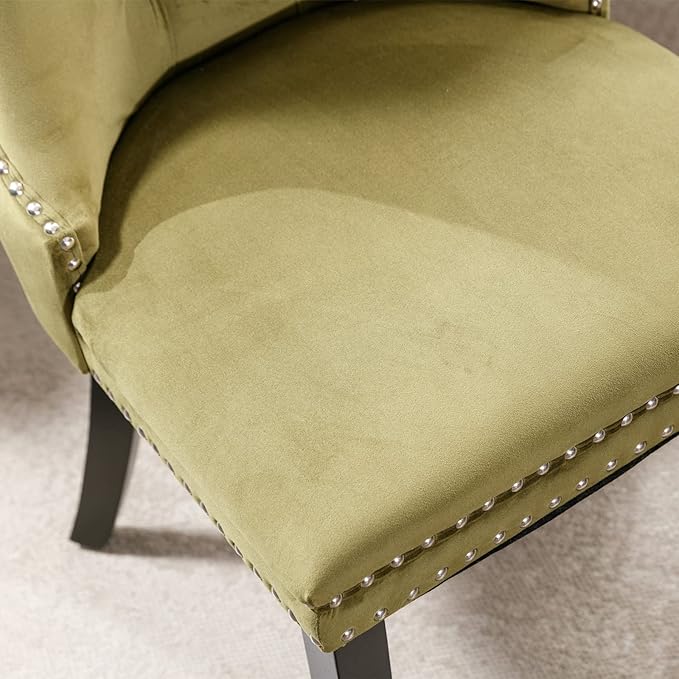 NicBex Haerin-SD-00101-LWJ Dining Chairs, 25.5"x19.7"x37.4", Olive Green - LeafyLoom