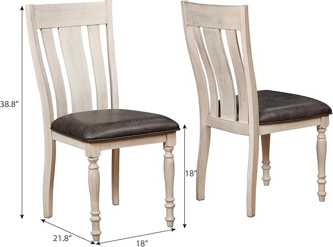 NicBex Haerin-SD-00167-LWJ Dining Chairs, 21.8"x18"x38.8", Antique White - LeafyLoom