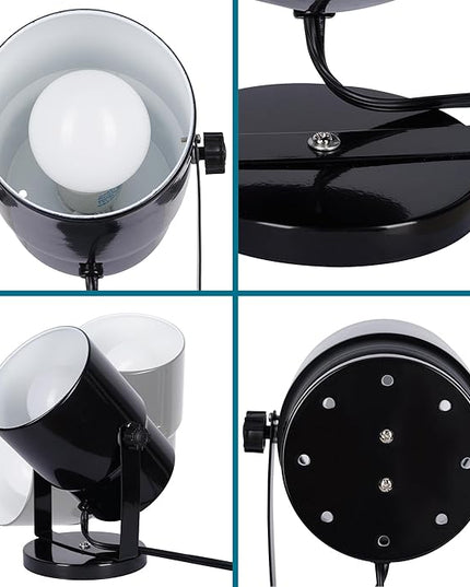 Catalina Lighting 24291-000 Multipurpose Spotlight Accent Lamp, Desk or Wall Mount Lamp for Office, Living Room, Dorm or Bedroom, Smart Home Compatible, Bulb Not Included, 7.5", Metallic Black - LeafyLoom
