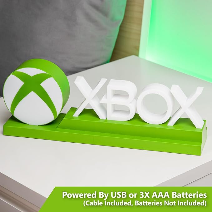 Paladone Green Xbox Icons Light, Dynamic Phasing and Pulsing Light Modes, Officially Licensed Gaming Setup Accessories, 11.8" - LeafyLoom