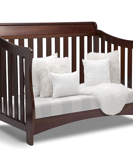 Delta Children Bentley S Series 4-in-1 Convertible Baby Crib, Chocolate - LeafyLoom