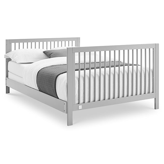 GAP babyGap Charlie 6-in-1 Convertible Crib - Greenguard Gold Certified, Grey - LeafyLoom