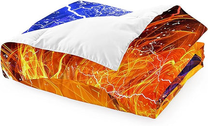 Basketball Comforter Set Twin Size Comforter Set for Boys Basketball Bedding Basketball Comforter Set Sport Microfiber Twin Bedding Set for Kids Boys Teens, 1 Comforter+1 Pillowcase - LeafyLoom