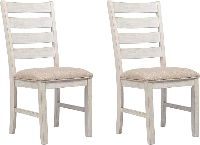 Signature Design by Ashley Skempton Modern Farmhouse Dining Room Chair, 2 Count, Whitewash - LeafyLoom