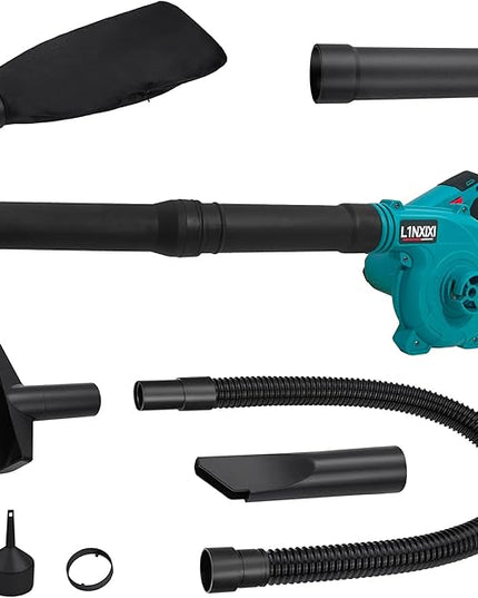 Cordless Leaf Blower for Makita 18V Battery,Electric Jobsite Air Blower with Brushless Motor,6 Variable Speed Up to 180MPH,2-in-1 Handle Electric Blower and Vacuum Cleaner(Only Tools) - LeafyLoom