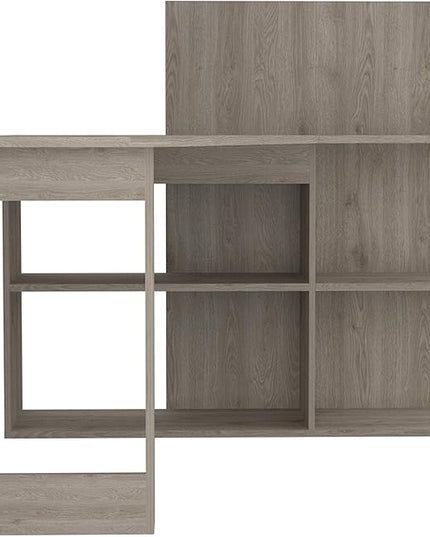 NicBex Kimberly-DW-00207-LWJ Home Office Desks, 51.7"x47.2"x43.3", Light Gray-1 - LeafyLoom