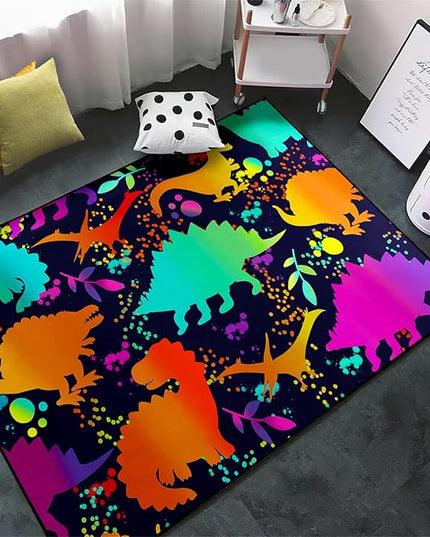 Cute Dinosaur Rug Dinosaur Area Rugs Cartoon Animal Patterns Carpets Dinosaur Bedroom Decor for Boys Kids Area Rug Dinosaur Rugs for Boys Bedroom Dinosaur Play Rug for Boys Bedroom,3'×4' - LeafyLoom