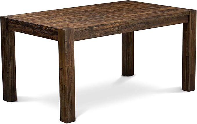 East West Furniture CN6-07-T Celina Dining Room Table - Rectangle Rustic Farmhouse Table , 36x60 Inch, Jacobean - LeafyLoom