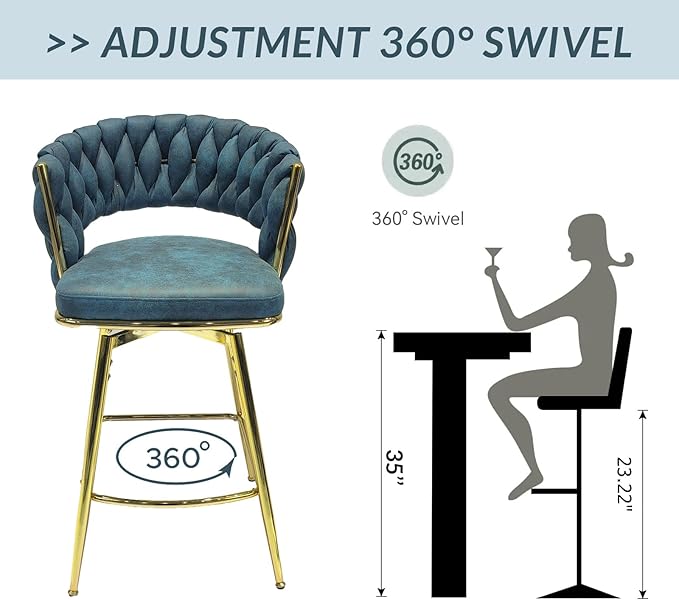NicBex Haerin-SD-00362-LWJ Dining Chairs, 18.1"x18.1"x35.8", Blue - LeafyLoom