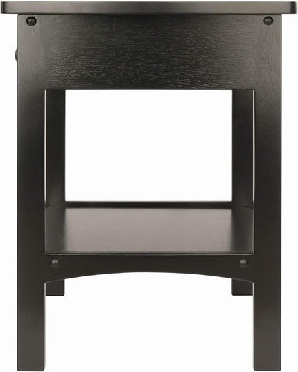 Winsome Basics Solid Wood End Table Nightstand - LeafyLoom