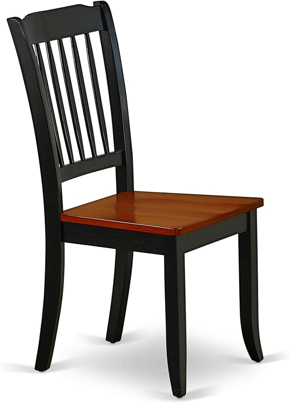 East West Furniture ANDA3-BCH-W Antique 3 Piece Set for Small Spaces Contains a Round Table with Pedestal and 2 Kitchen Dining Chairs, 36x36 Inch - LeafyLoom