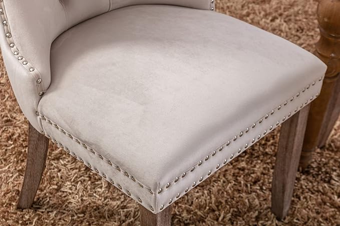NicBex Haerin-SD-00109-LWJ Dining Chairs, 25.5"x19.7"x37.4", Light Beige - LeafyLoom