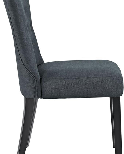 Modway Silhouette Modern Tufted Upholstered Fabric Parsons Kitchen and Dining Room Chair in Gray - LeafyLoom