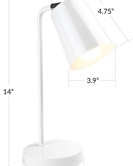 Newhouse Lighting NHDK-OS-WH Oslo Contemporary Desk Lamp with LED Bulb Included, White - LeafyLoom