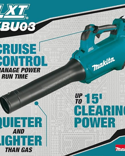 Makita XBU03SM1 18V LXT® Lithium-Ion Brushless Cordless Blower Kit (4.0Ah) - LeafyLoom