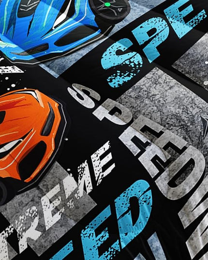 Datura home Sports Car Comforter Set Vintage Racing Car Printed Quilt Bedding Set with 1 Comforter and 2 Pillowcases for Boys and Girls Bedroom All Season(Sports Car Queen) - LeafyLoom