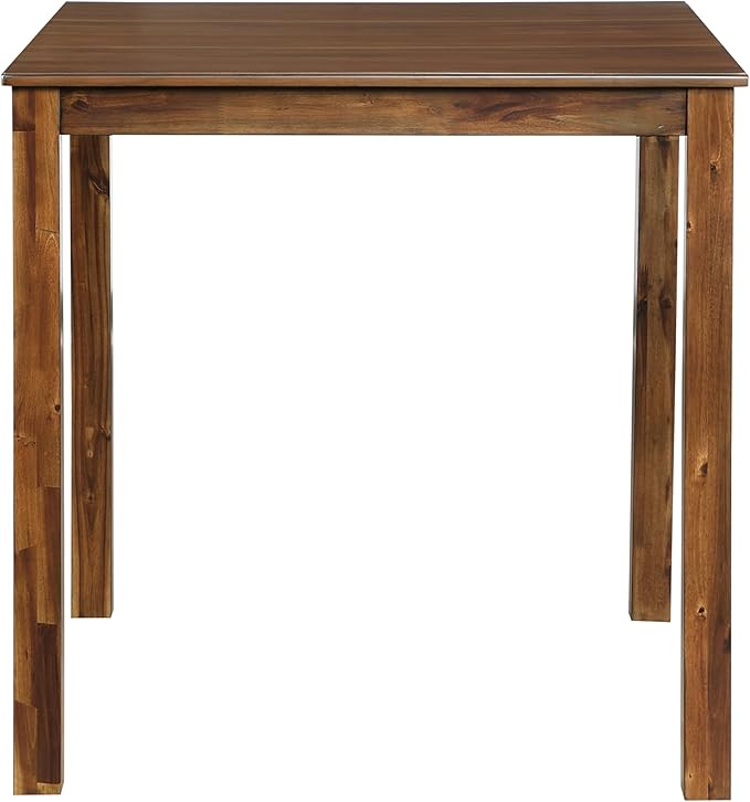 NicBex Dining Table Set for 4 Kitchen Table Set Counter Height 5pc Dining Set Table and 4 Counter Height Chairs for Breakfast Nook and Small Space, Transitional Style, Walnut - LeafyLoom