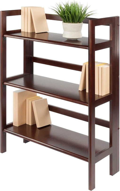 Winsome Wood Terry Shelving, Walnut, 3 - LeafyLoom
