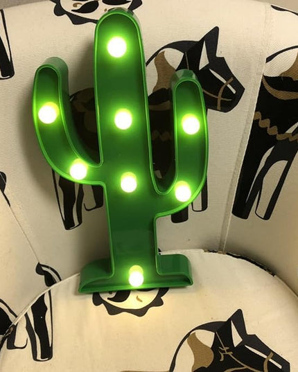 2 Pieces Large Led Cactus Night Lights, Cactus Party Decorations, Carnival Cute Dining Table Decorations, Children's Room Desk Lights, Bedroom Living Room Gifts Decorations (Cactus) - LeafyLoom